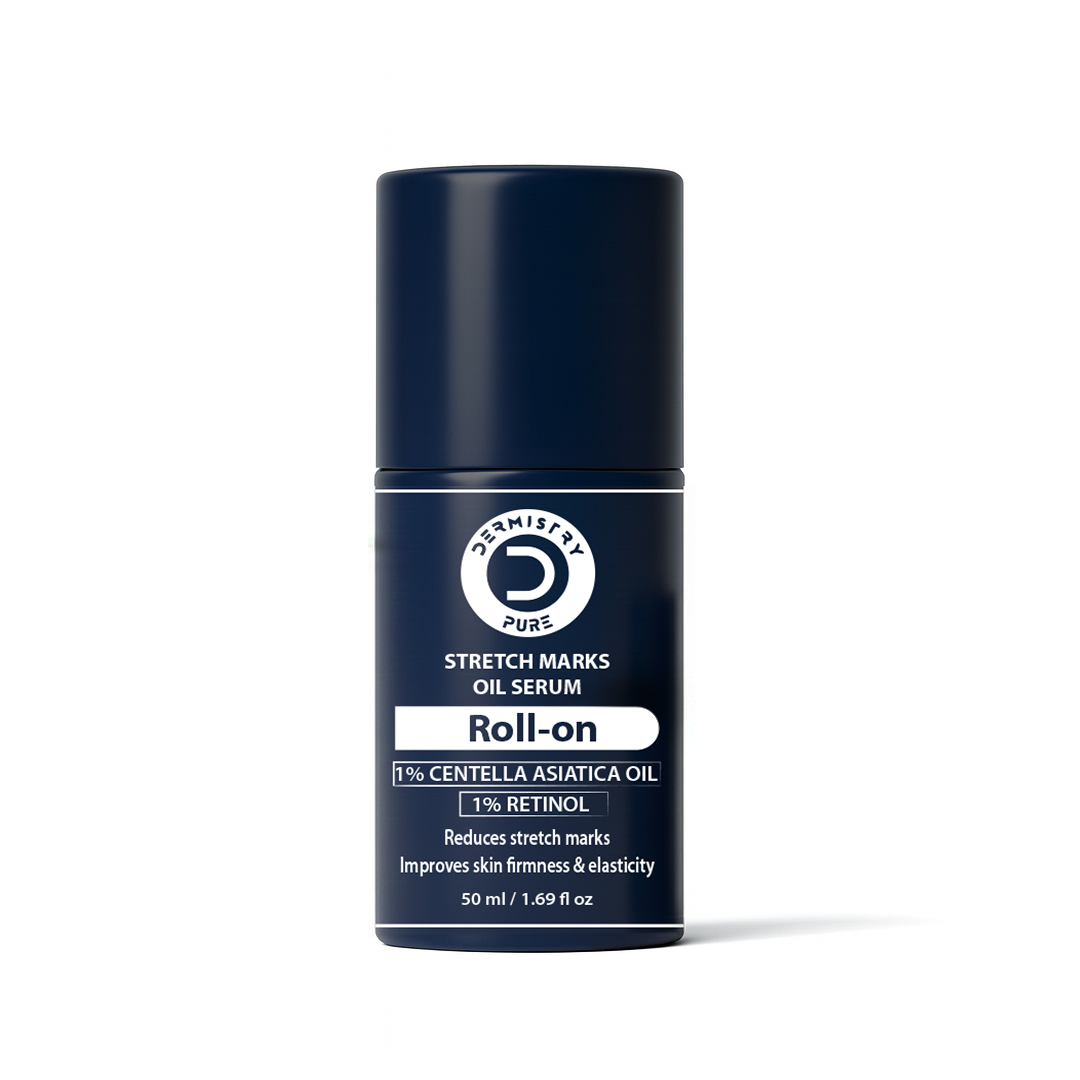 Stretch mark roll on skin elasticity